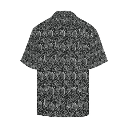 Paisley Black Design Print Men Aloha Hawaiian Shirt