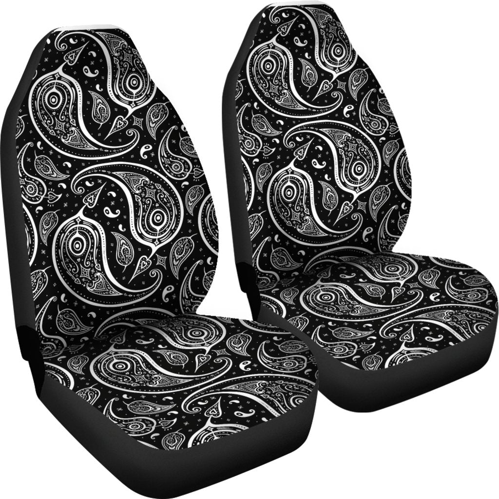 Paisley Black Design Print Universal Fit Car Seat Covers