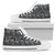 Paisley Black Design Print Women High Top Shoes