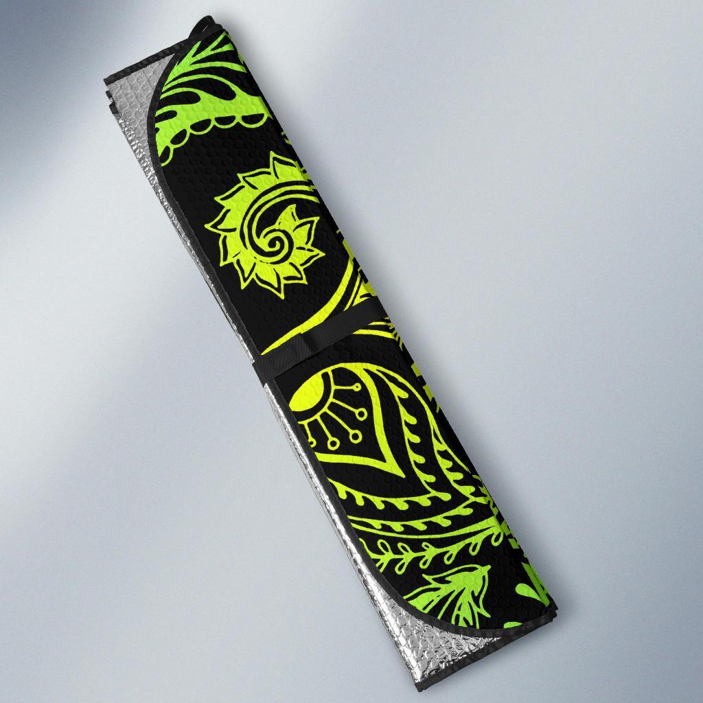 Paisley Green Design Print Car Sun Shade For Windshield