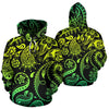 Paisley Green Design Print Pullover Hoodie