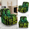 Paisley Green Design Print Recliner Slipcover-JTAMIGO.COM