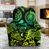 Paisley Green Design Print Recliner Slipcover-JTAMIGO.COM