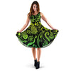 Paisley Green Design Print Sleeveless Dress
