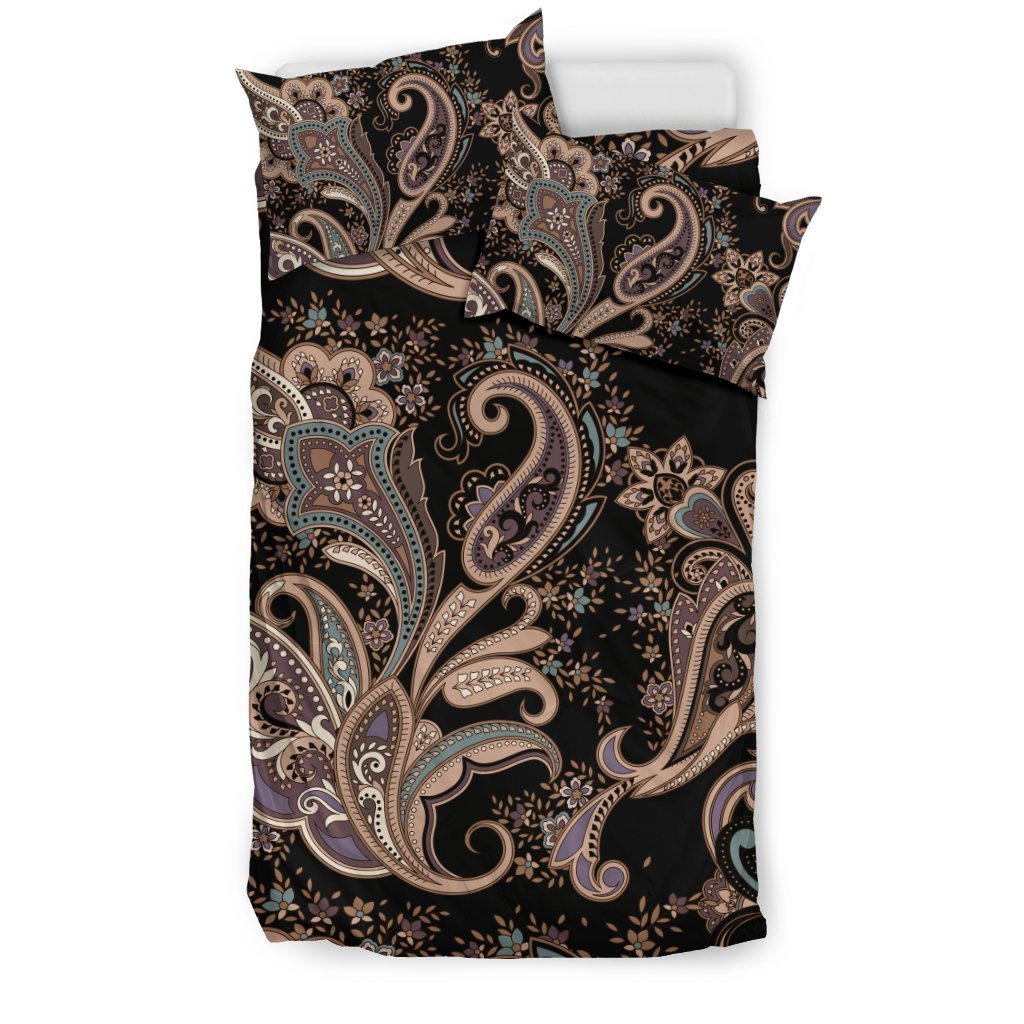 Paisley Mandala Design Print Duvet Cover Bedding Set
