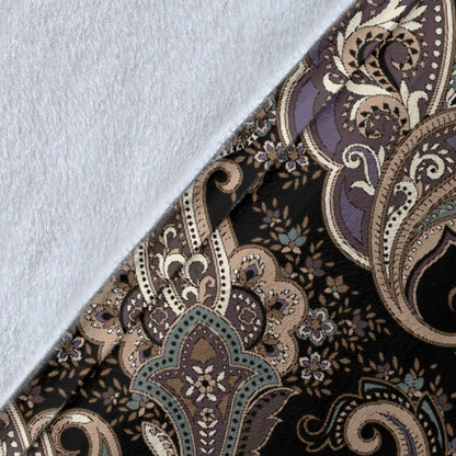 Paisley Mandala Design Print Fleece Blanket