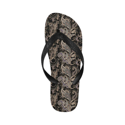 Paisley Mandala Design Print Flip Flops-JTAMIGO.COM