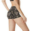 Paisley Mandala Design Print High Waisted Spandex Shorts-JTAMIGO.COM