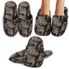 Paisley Mandala Design Print House Slippers