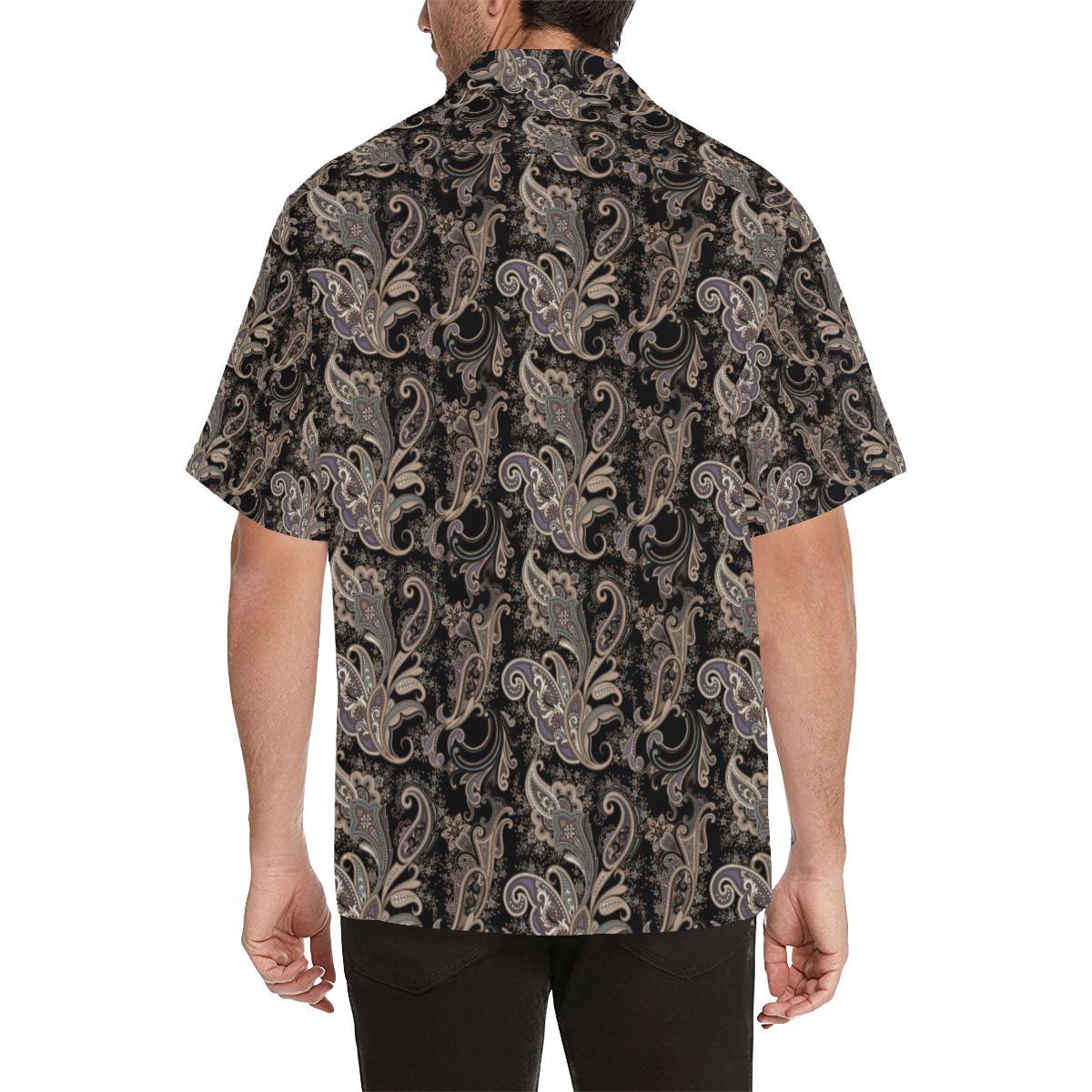 Paisley Mandala Design Print Men Aloha Hawaiian Shirt