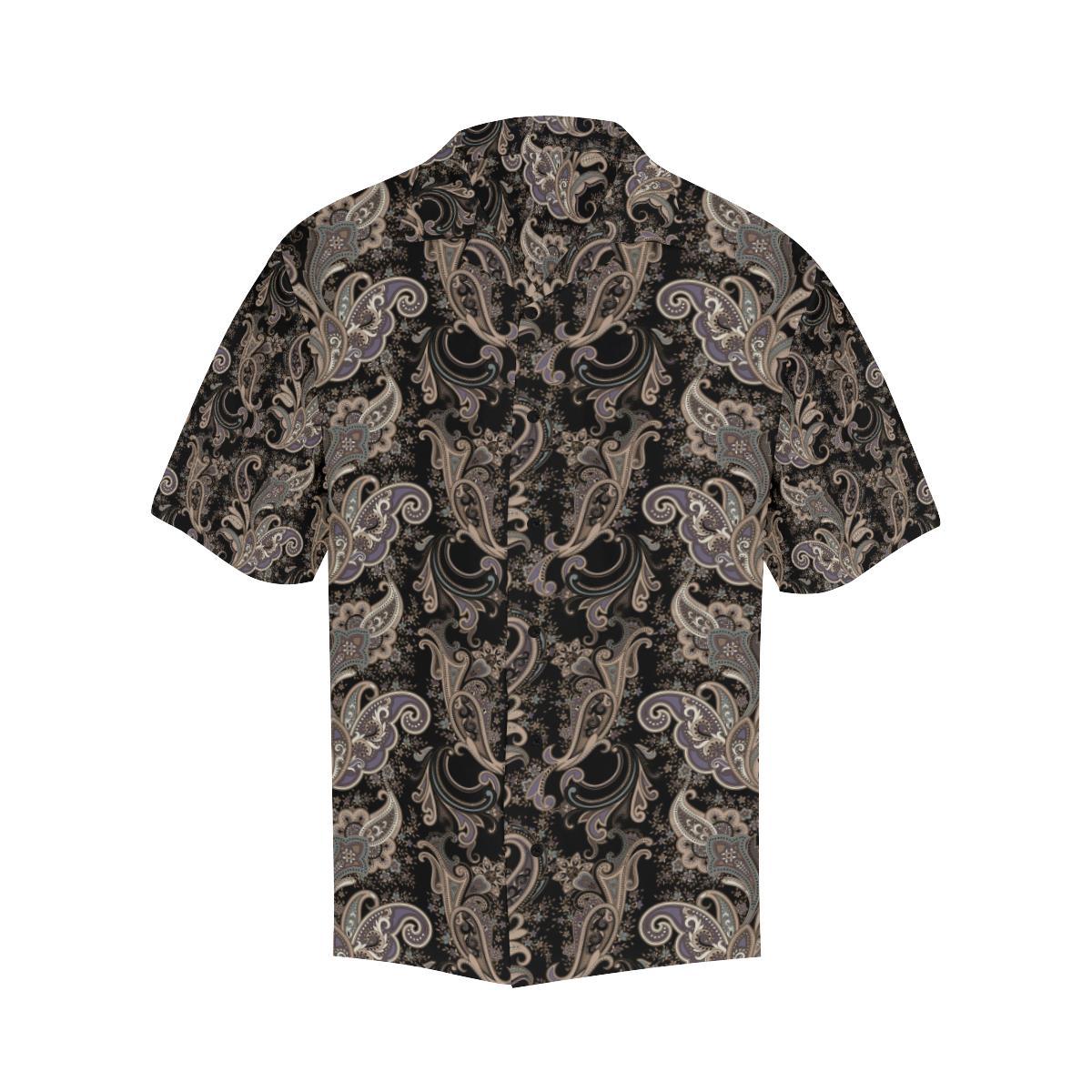 Paisley Mandala Design Print Men Aloha Hawaiian Shirt
