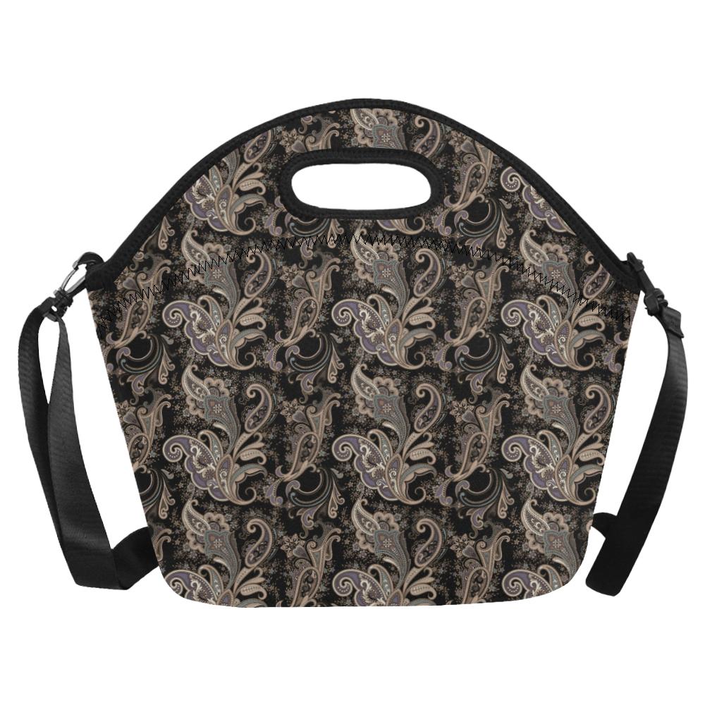 Paisley Mandala Design Print Neoprene Lunch Bag (Model 1669)(Large)-JTAMIGO.COM