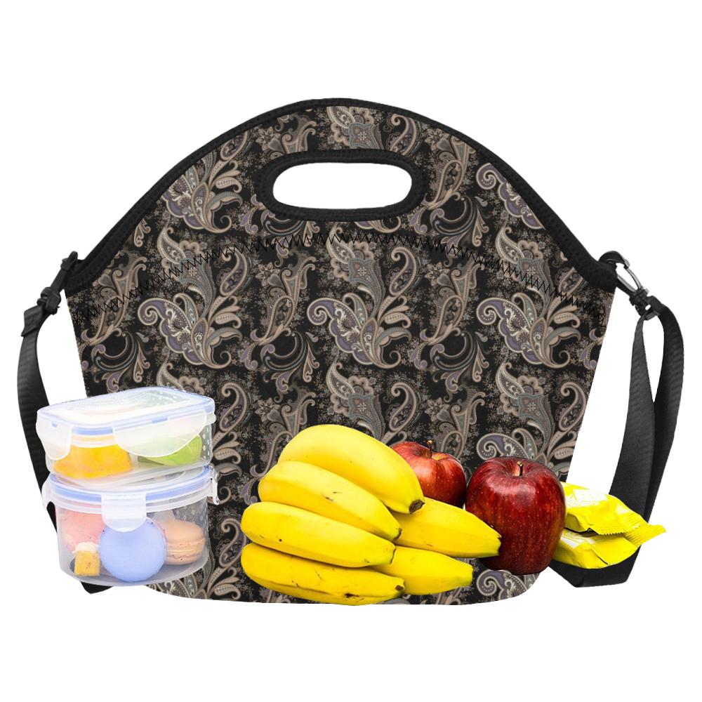 Paisley Mandala Design Print Neoprene Lunch Bag (Model 1669)(Large)-JTAMIGO.COM