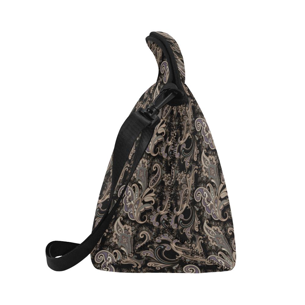 Paisley Mandala Design Print Neoprene Lunch Bag (Model 1669)(Large)-JTAMIGO.COM