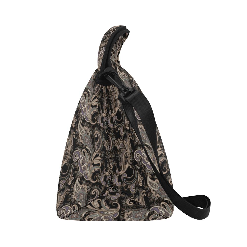Paisley Mandala Design Print Neoprene Lunch Bag (Model 1669)(Large)-JTAMIGO.COM