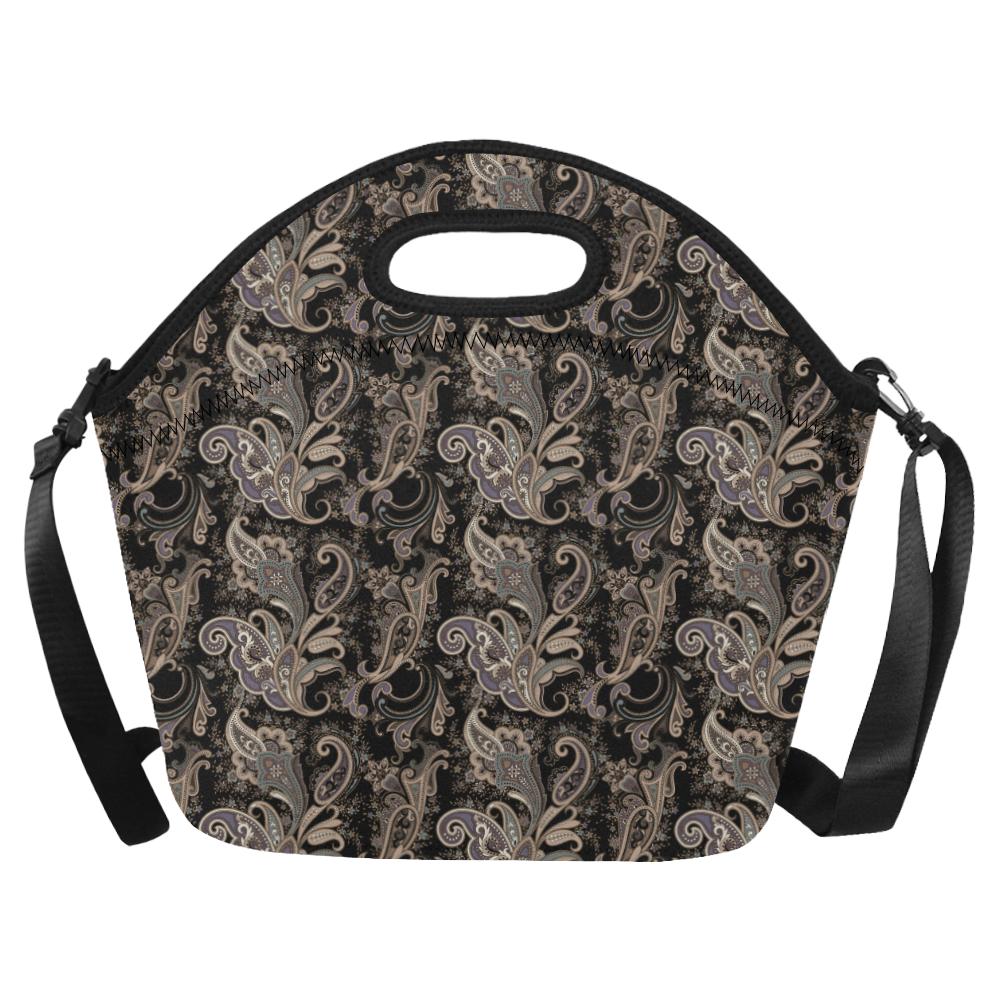 Paisley Mandala Design Print Neoprene Lunch Bag (Model 1669)(Large)-JTAMIGO.COM