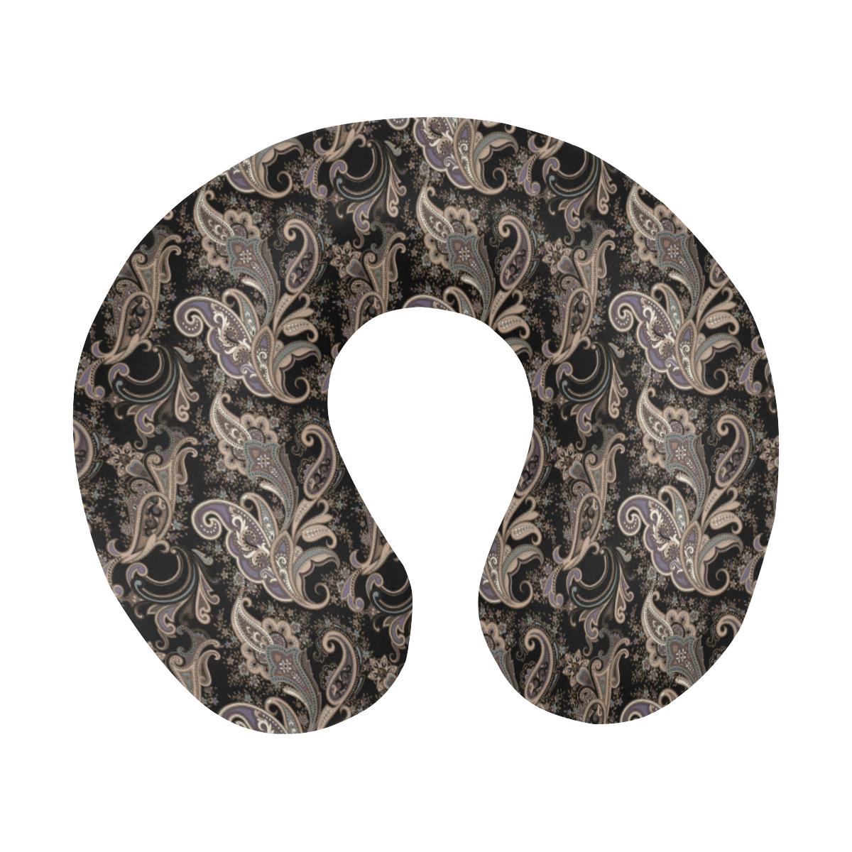 Paisley Mandala Design Print U-Shaped Travel Neck Pillow-JTAMIGO.COM