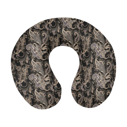 Paisley Mandala Design Print U-Shaped Travel Neck Pillow-JTAMIGO.COM