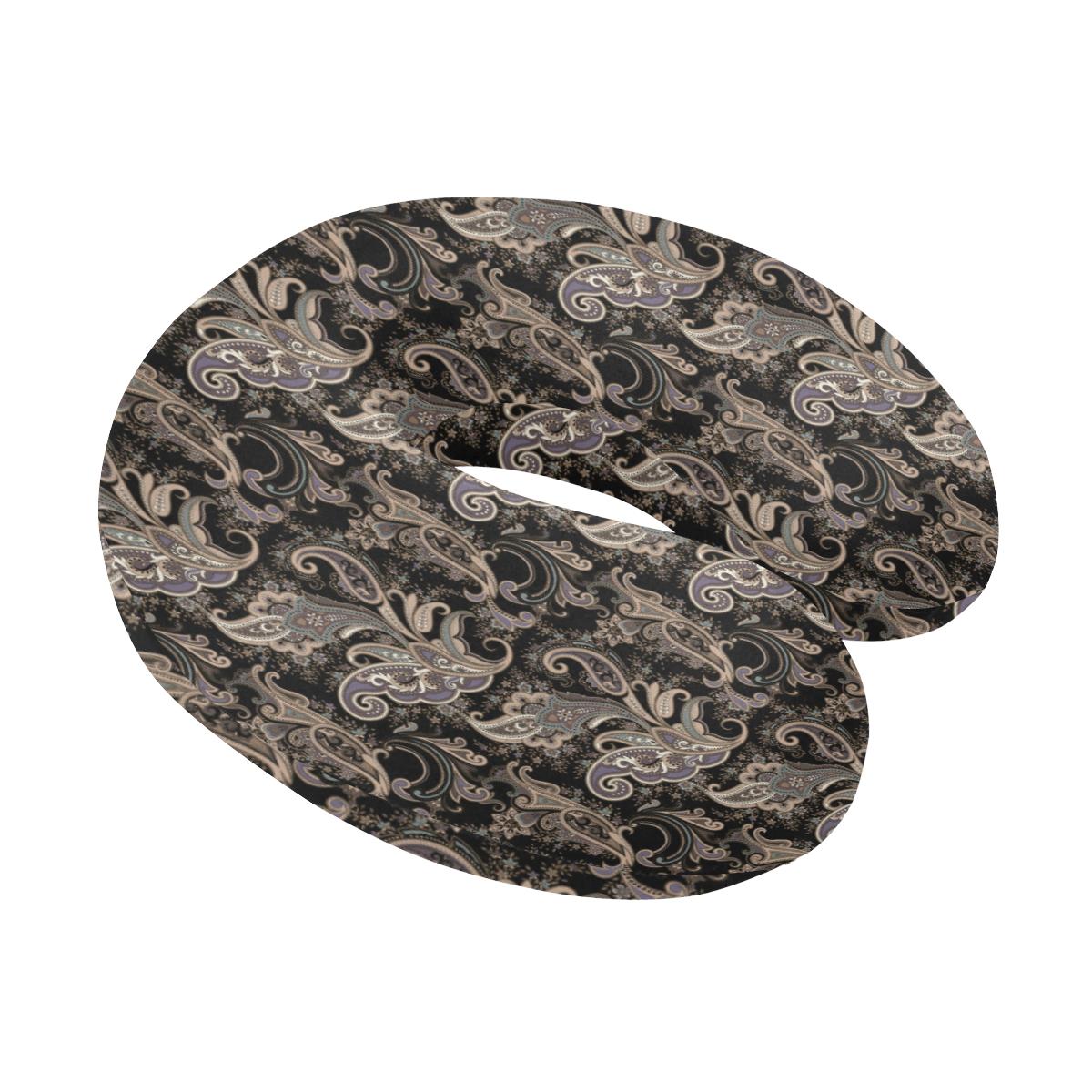 Paisley Mandala Design Print U-Shaped Travel Neck Pillow-JTAMIGO.COM
