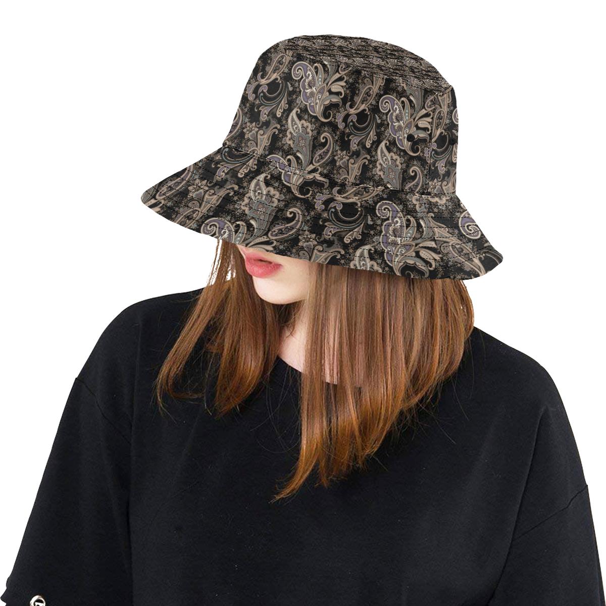 Paisley Mandala Design Print Unisex Bucket Hat