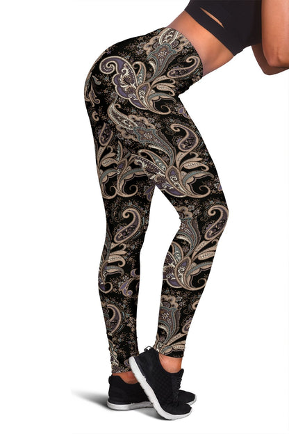 Paisley Mandala Design Print Women Leggings