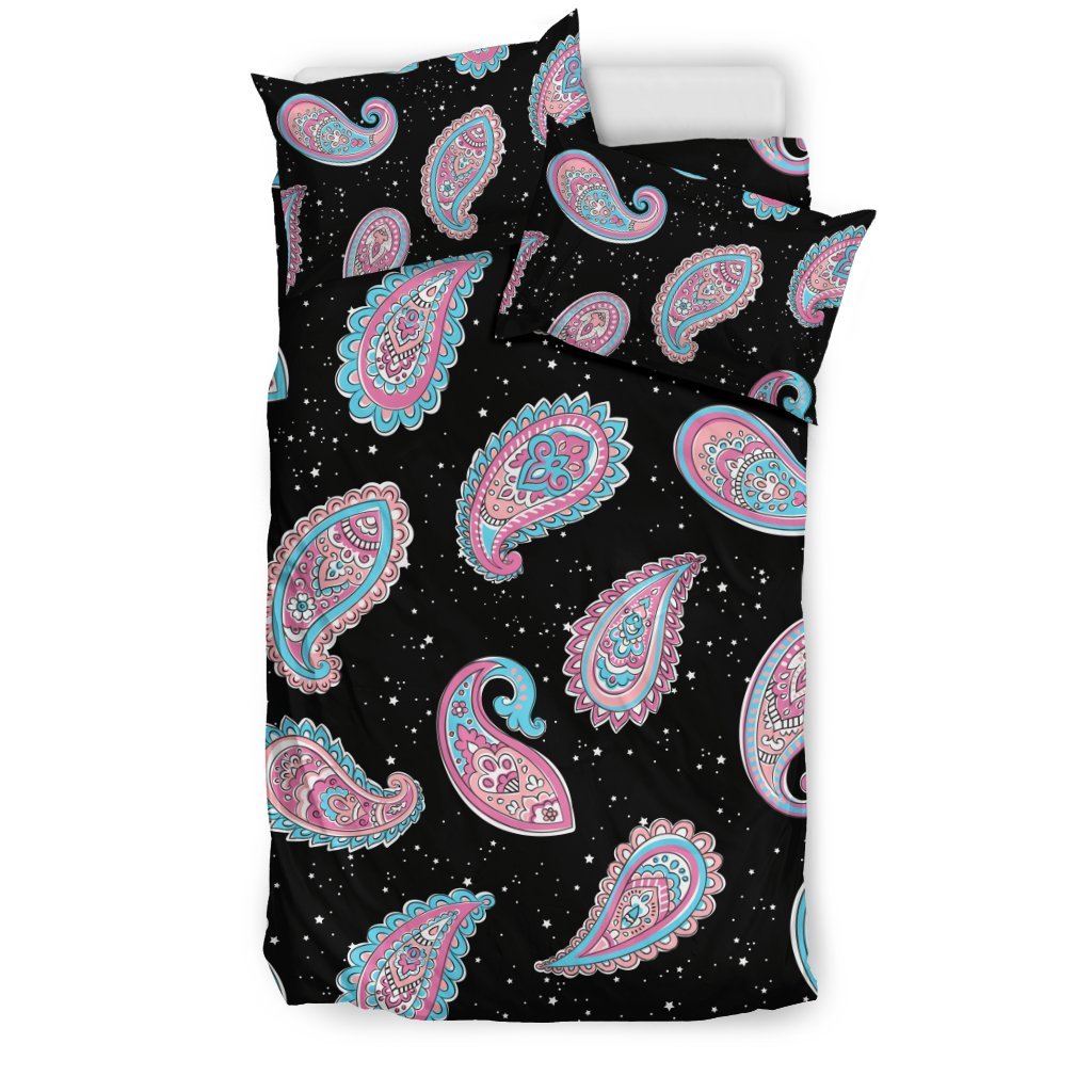Paisley Pink Design Mandala Print Duvet Cover Bedding Set