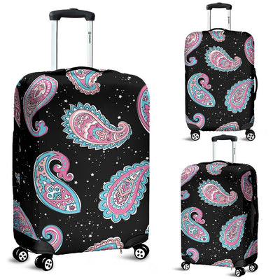 Paisley Pink Design Mandala Print Luggage Cover Protector