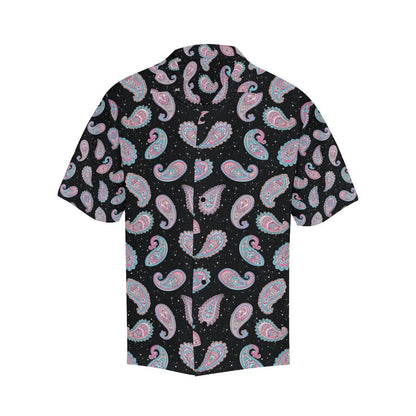 Paisley Pink Design Mandala Print Men Aloha Hawaiian Shirt