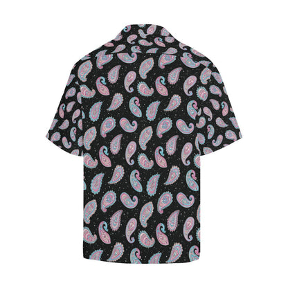 Paisley Pink Design Mandala Print Men Aloha Hawaiian Shirt
