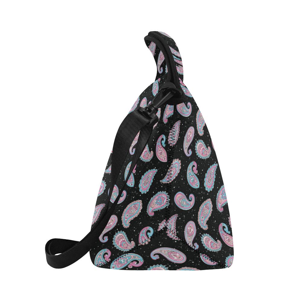 Paisley Pink Design Mandala Print Neoprene Lunch Bag (Model 1669)(Large)-JTAMIGO.COM