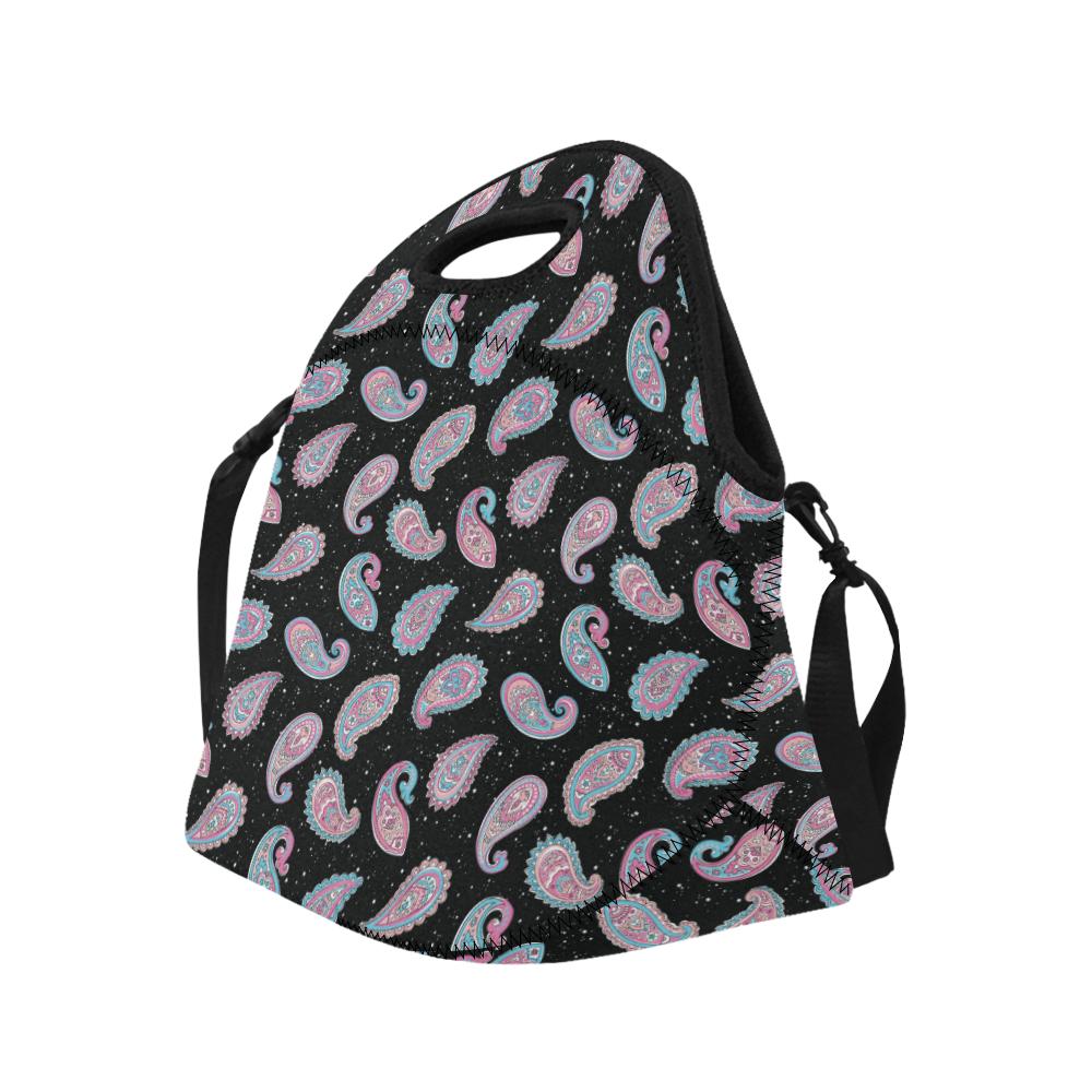 Paisley Pink Design Mandala Print Neoprene Lunch Bag (Model 1669)(Large)-JTAMIGO.COM