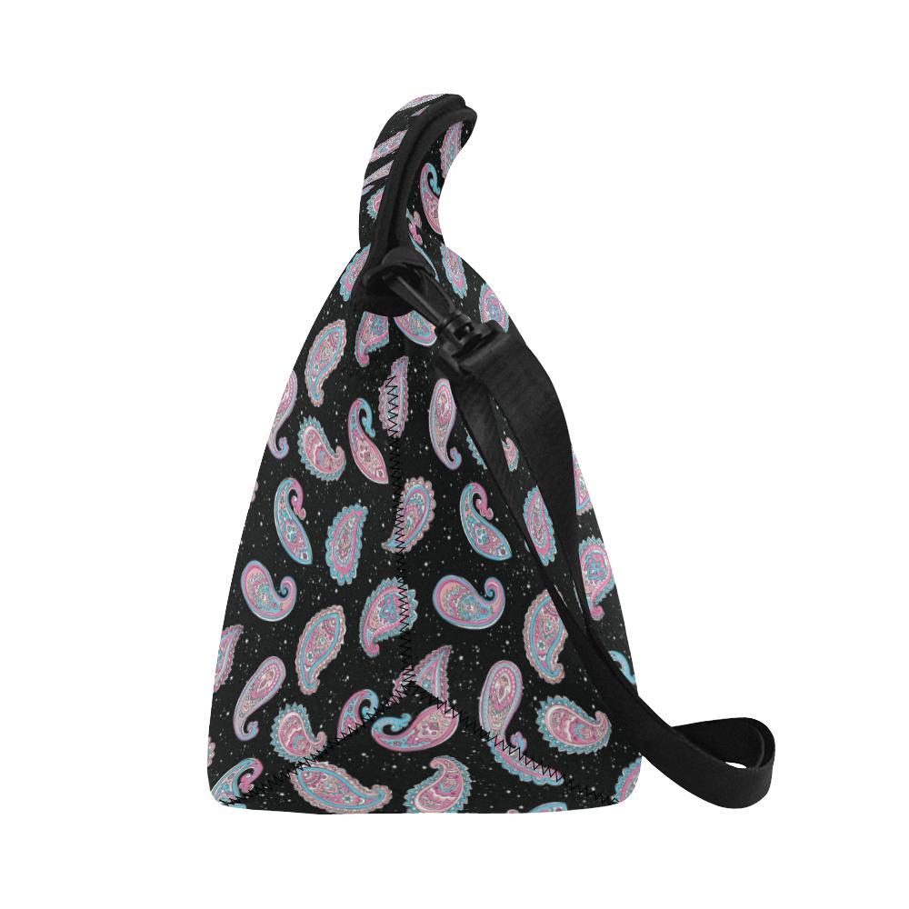 Paisley Pink Design Mandala Print Neoprene Lunch Bag (Model 1669)(Large)-JTAMIGO.COM