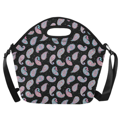 Paisley Pink Design Mandala Print Neoprene Lunch Bag (Model 1669)(Large)-JTAMIGO.COM
