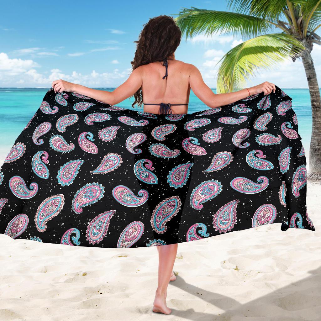 Paisley Pink Design Mandala Print Sarong Pareo Wrap