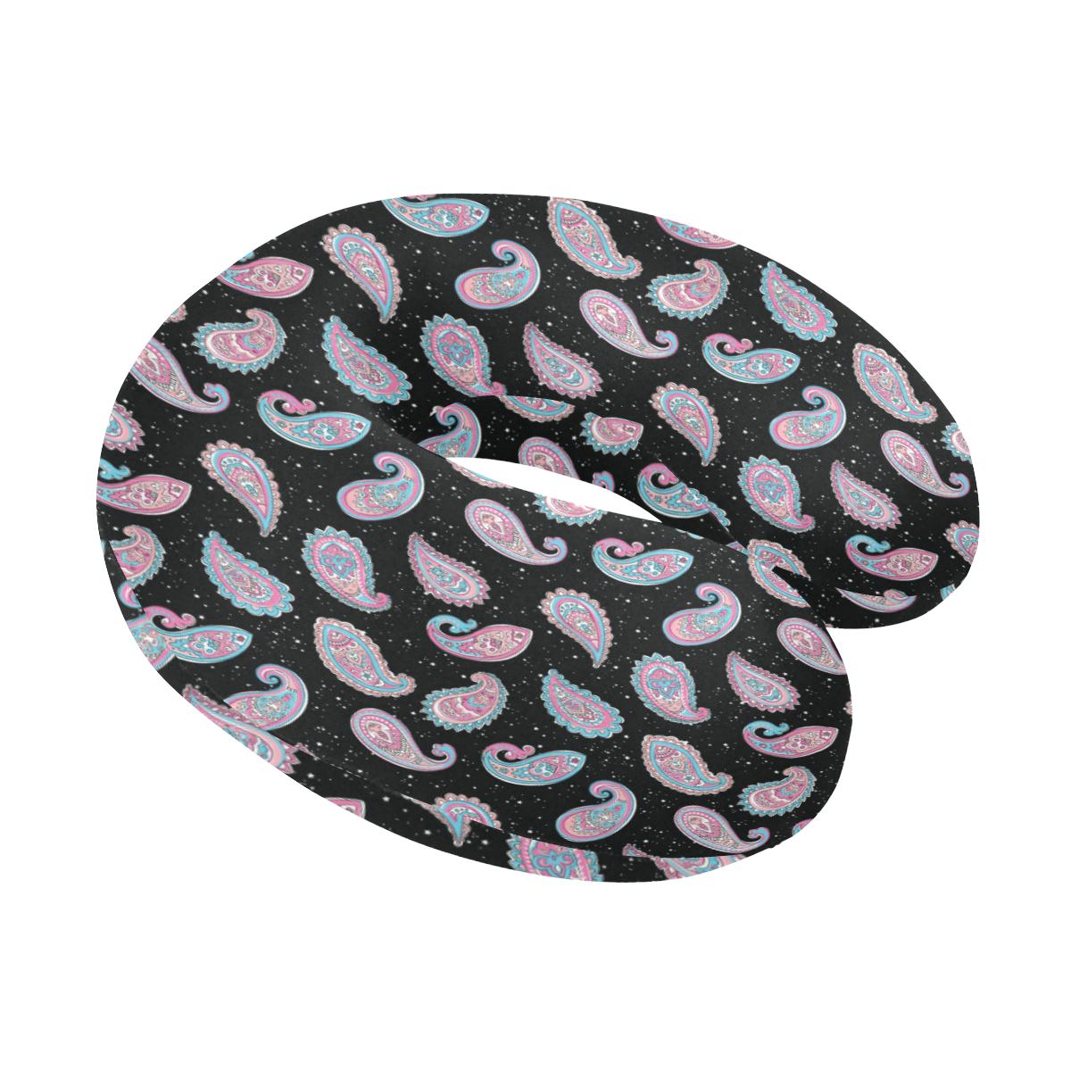 Paisley Pink Design Mandala Print U-Shaped Travel Neck Pillow-JTAMIGO.COM