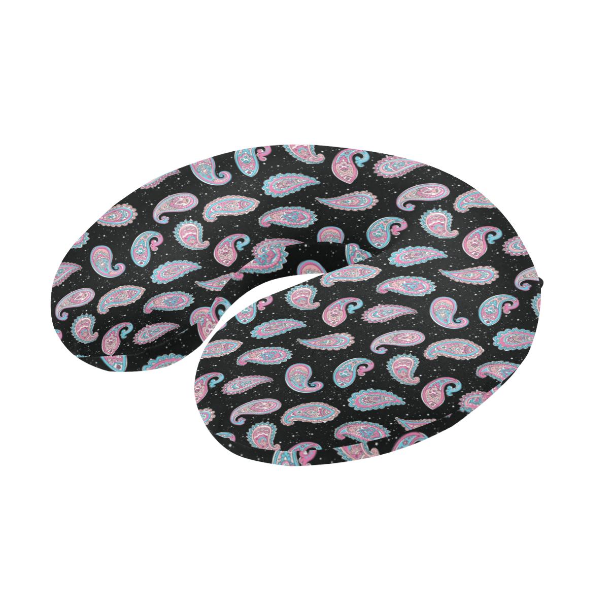 Paisley Pink Design Mandala Print U-Shaped Travel Neck Pillow-JTAMIGO.COM