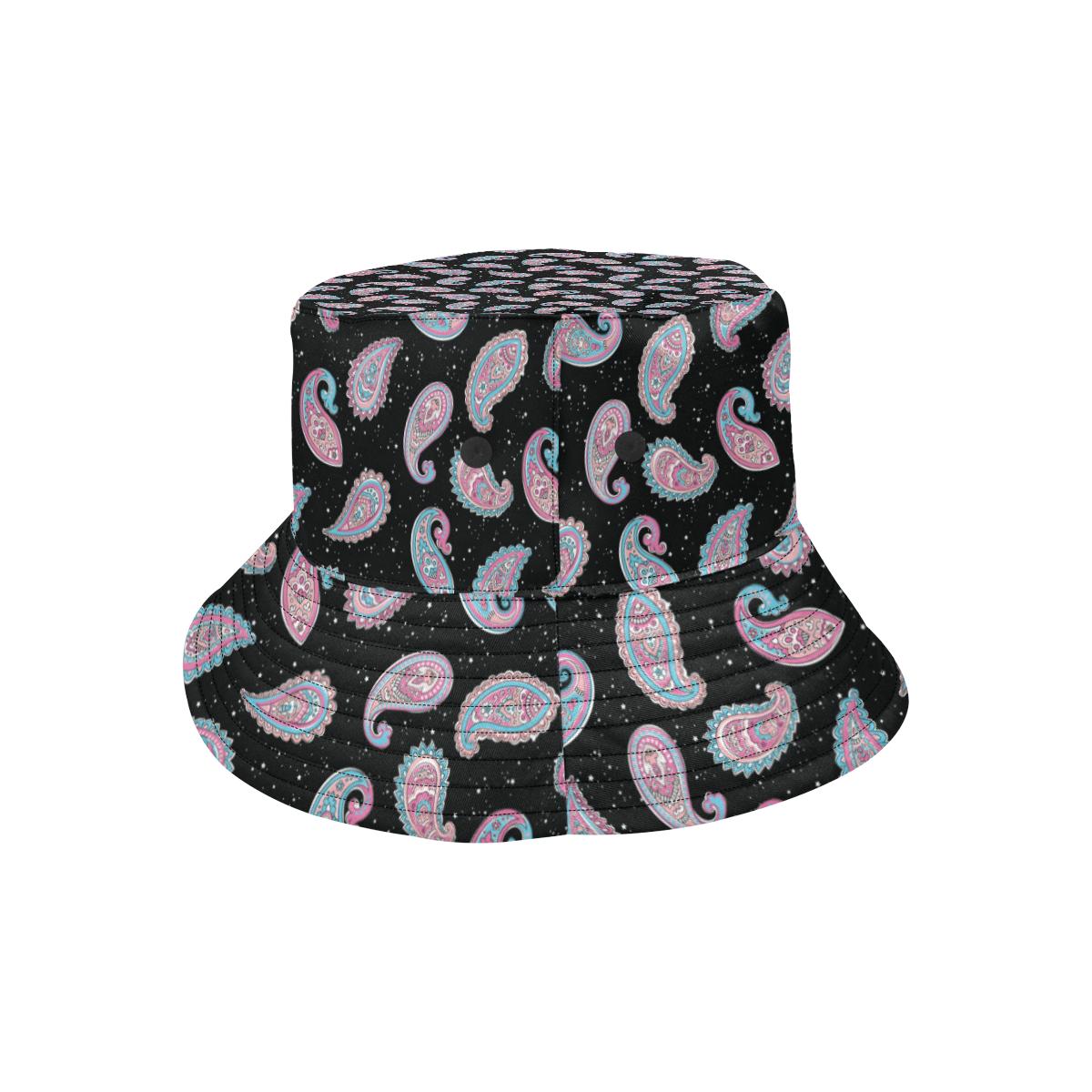 Paisley Pink Design Mandala Print Unisex Bucket Hat