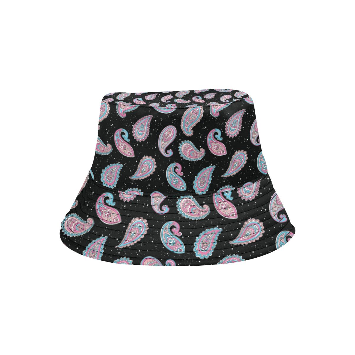 Paisley Pink Design Mandala Print Unisex Bucket Hat