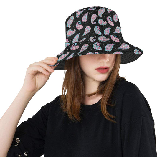 Paisley Pink Design Mandala Print Unisex Bucket Hat