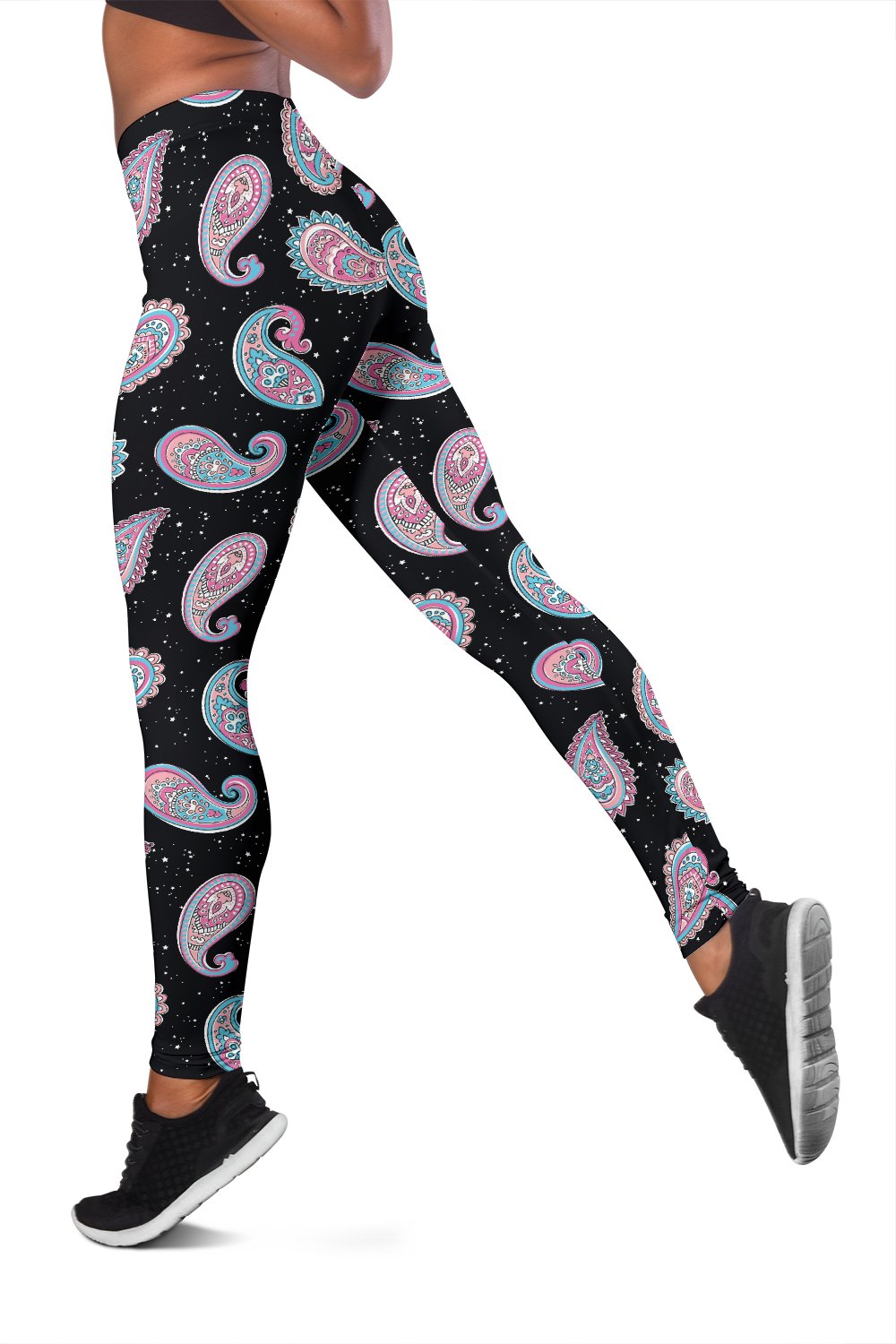 Paisley Pink Design Mandala Print Women Leggings
