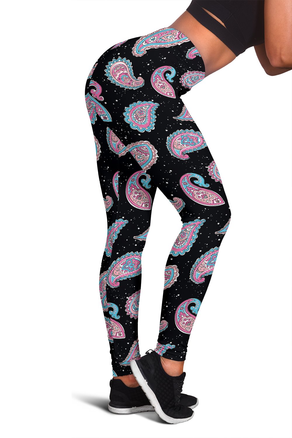 Paisley Pink Design Mandala Print Women Leggings