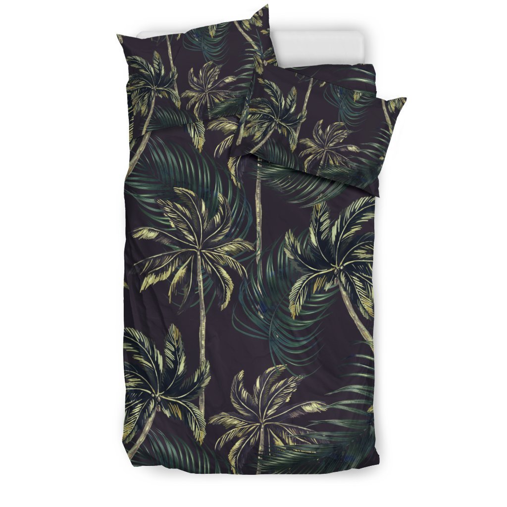 Palm Tree Background Design Print Duvet Cover Bedding Set