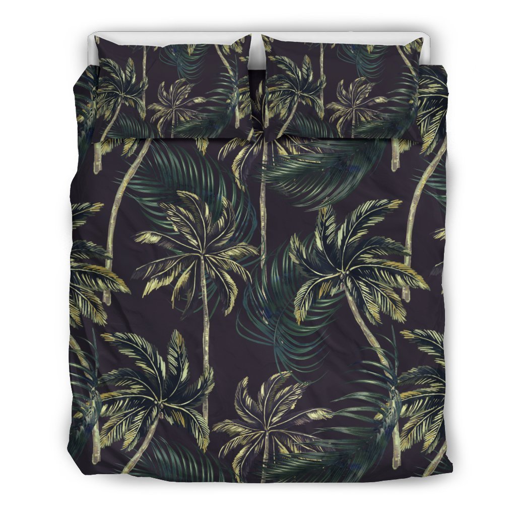 Palm Tree Background Design Print Duvet Cover Bedding Set