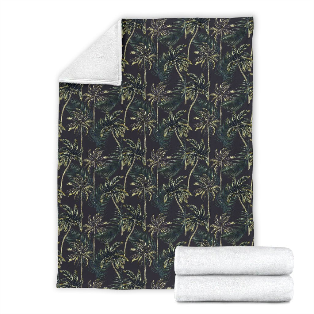 Palm Tree Background Design Print Fleece Blanket