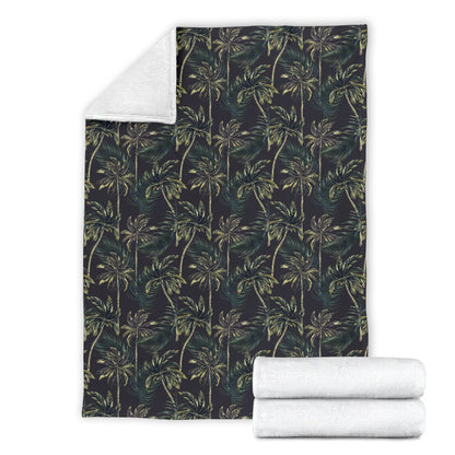 Palm Tree Background Design Print Fleece Blanket