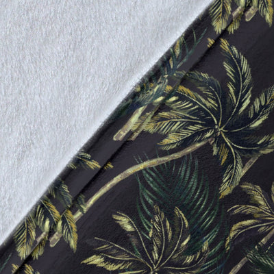 Palm Tree Background Design Print Fleece Blanket