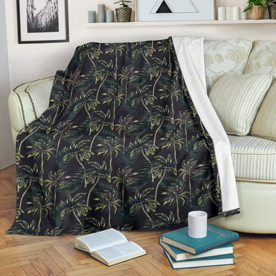 Palm Tree Background Design Print Fleece Blanket