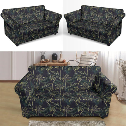 Palm Tree Background Design Print Loveseat Slipcover-JTAMIGO.COM