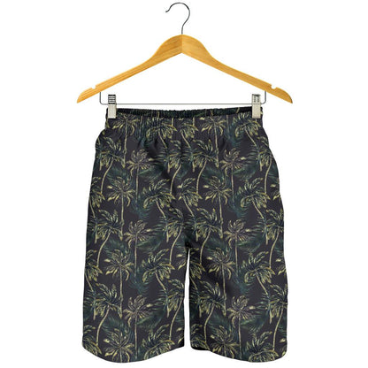 Palm Tree Background Design Print Mens Shorts-JTAMIGO.COM