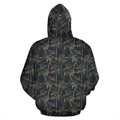Palm Tree Background Design Print Pullover Hoodie